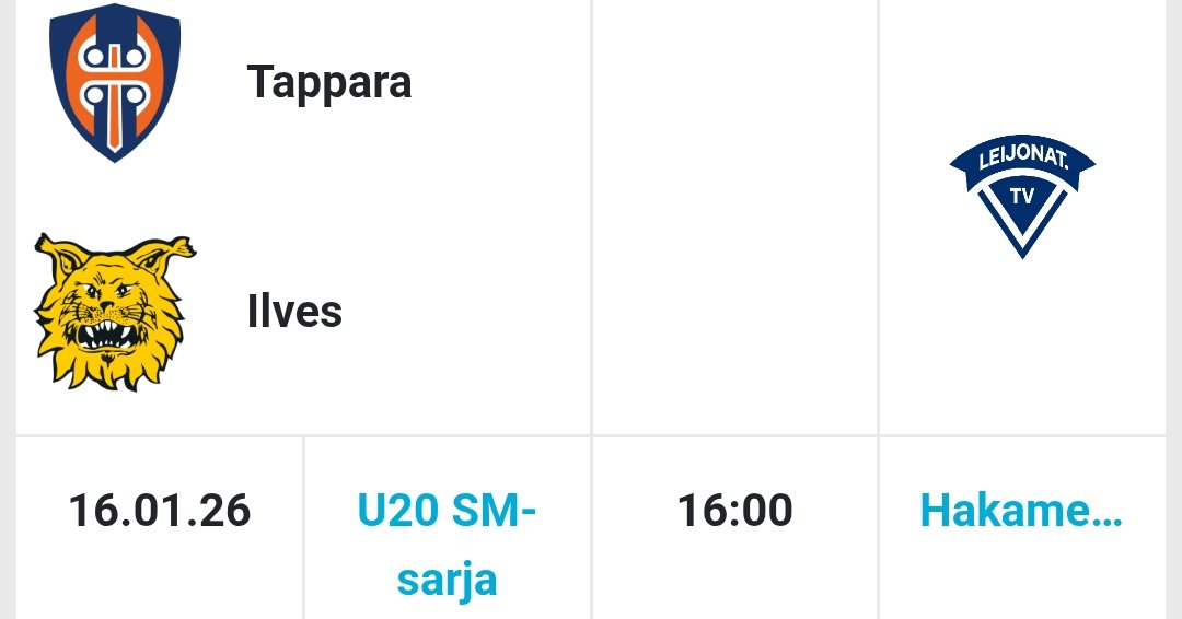 PoikaJaIlves's tweet image. Tänään mainio #menovinkki ! Juniorikiekkoa koko ilta.  #Ilves #Tampere #U20fi #U18fi #U16fi
