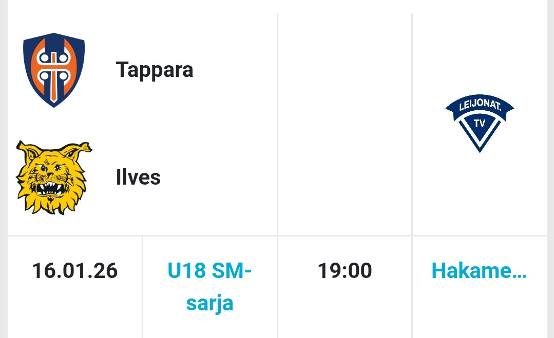 PoikaJaIlves's tweet image. Tänään mainio #menovinkki ! Juniorikiekkoa koko ilta.  #Ilves #Tampere #U20fi #U18fi #U16fi