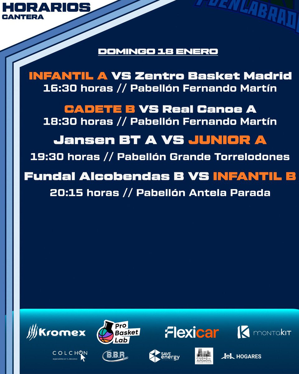 🏀 Estos son nuestros HORARIOS de cantera este fin de semana

#FuenlADN
