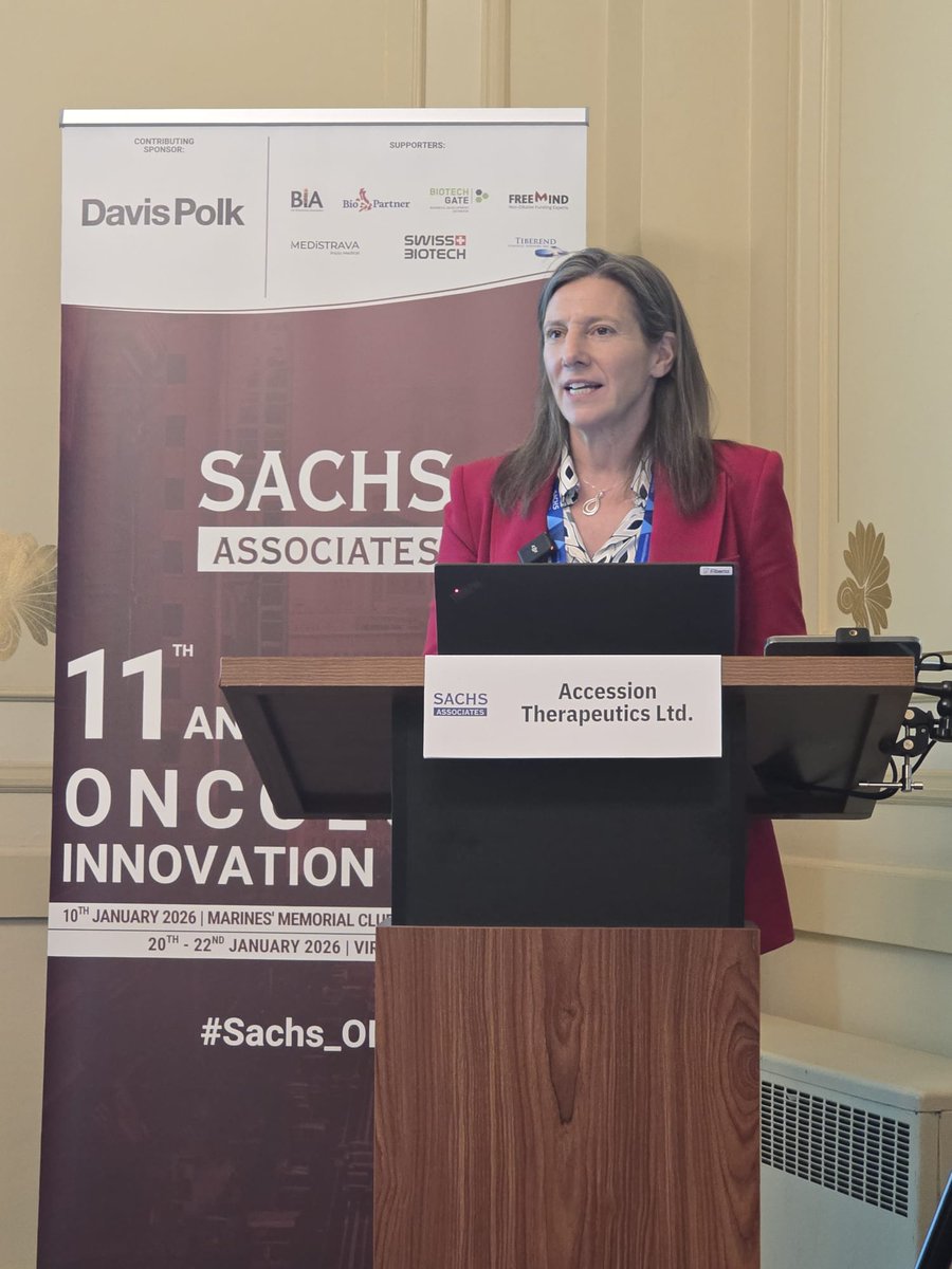 AccessionTX's tweet photo. That’s a wrap on #JPMHC26! Thanks to everyone who connected with Accession Therapeutics during a busy and energising week in San Francisco.

Our CBO Stephanie Bewick and COO Jez Gerry enjoyed meeting industry peers and potential partners across #JPMHC26, #BiotechShowcase and #Sachs_OIF.

Great conversations highlighting the continued interest in differentiated oncology approaches and the power of collaboration.

Looking forward to continuing the discussions.

#BiotechSisterhood #WearPink #Partnering #BusinessDevelopment #Oncology