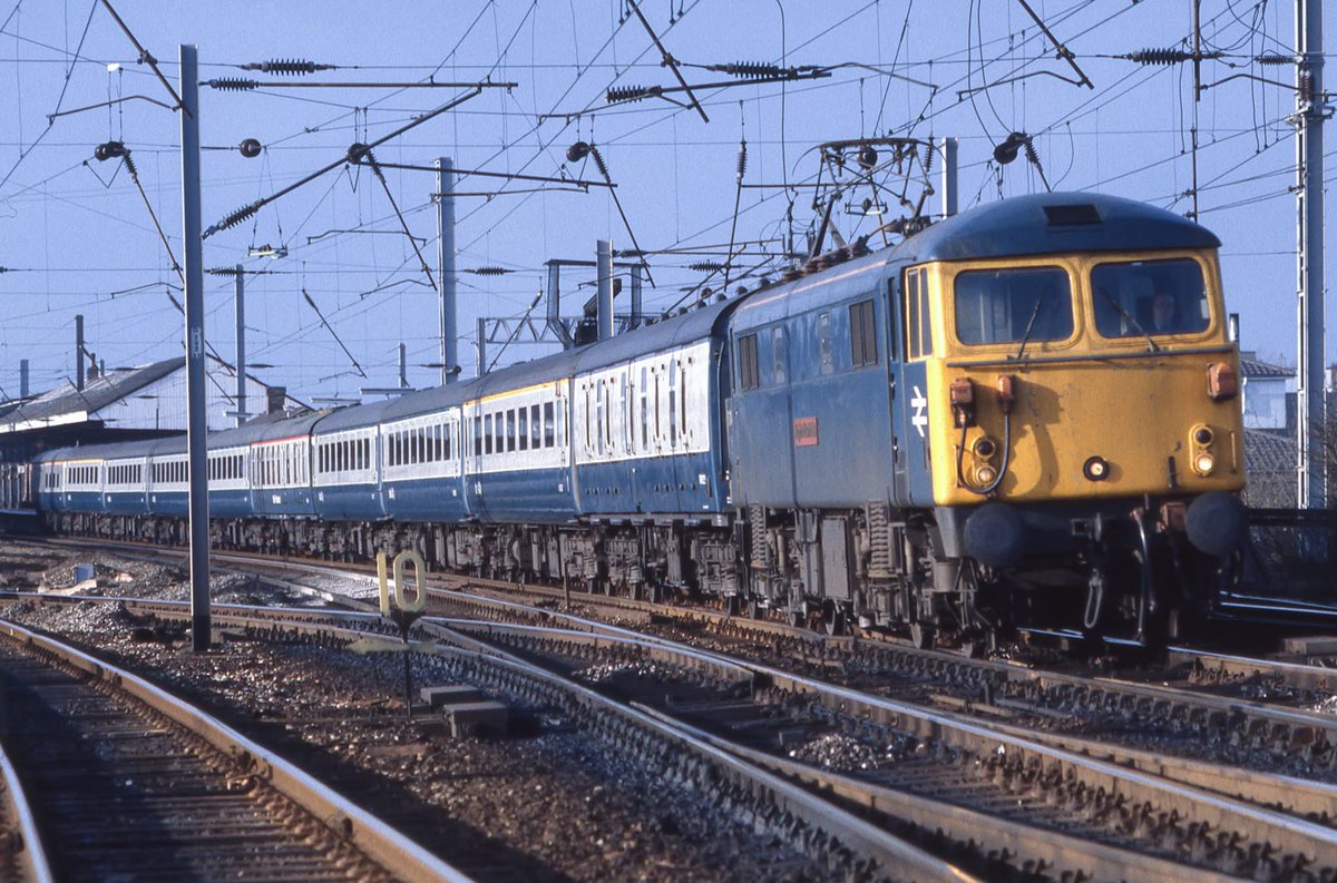 This  says it all to me BR at its best !
5000hp loco new Mk2 air conditioned stock, plenty of luggage space , seats at windows with tables, buffet car  a simplified livery that easily identified classification, staff uniforms easily identifying grades .. was it all bad ?? 
GBR?