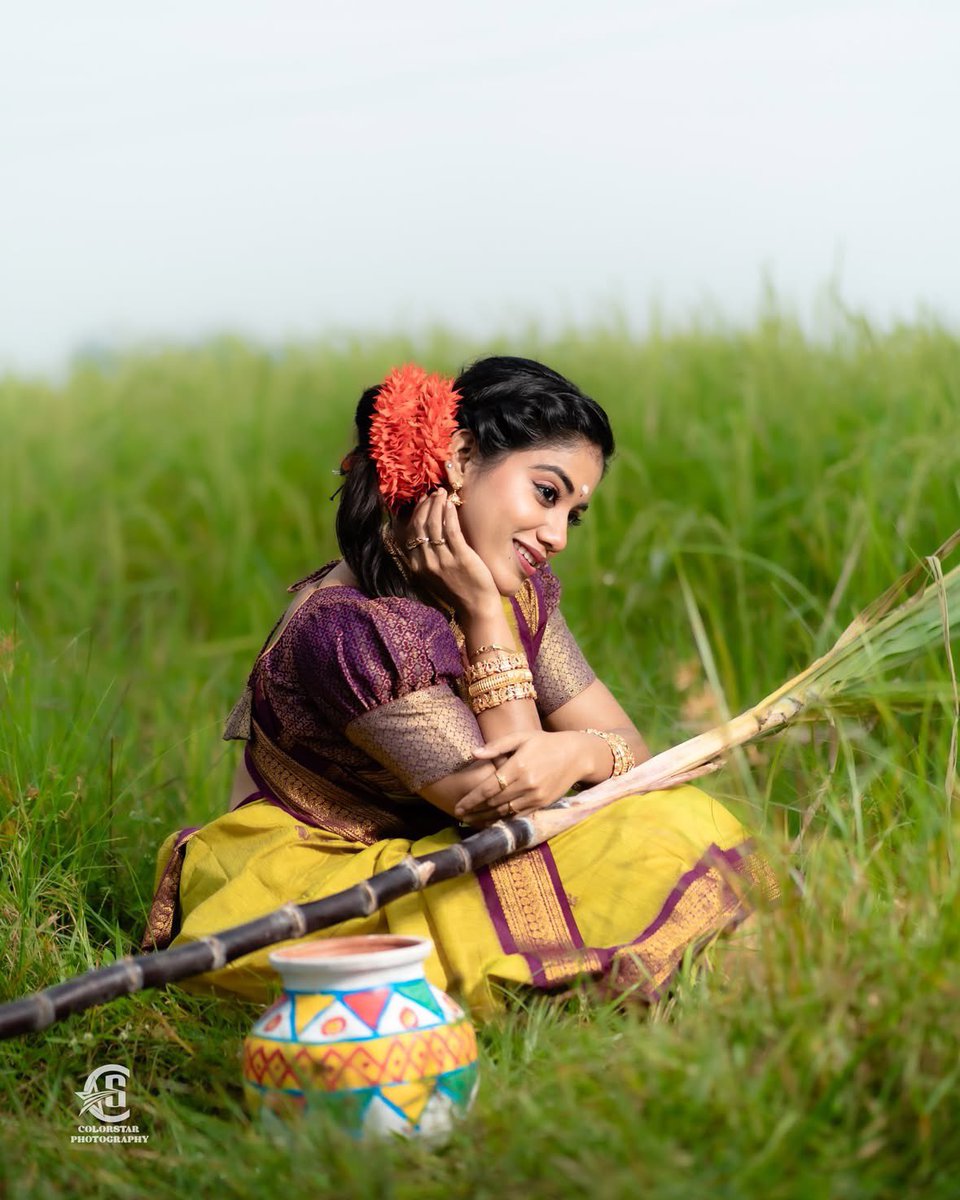 CineGlamHQ's tweet image. 💜✨🌾💚💚 #PreethaSuresh