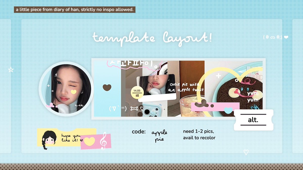 diary__of__han's tweet image. help repost please, thank you! 💌

halooo, aku punya 2 template layout beginner friendly! &amp;lt; all element easy to recolor, IPV file, dapat tutorial untuk pemula, dapat link moodboard pinterest, &amp;amp;. PSD filter &amp;gt; harganya tertera pada alt yaap 🐈 

#zonauang