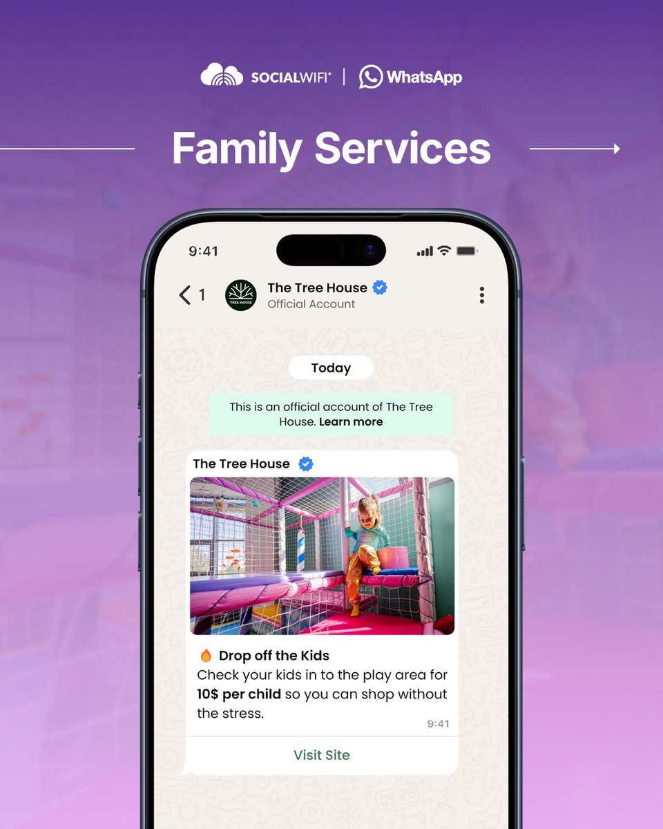 Turn everyday messages into powerful customer touchpoints 🚀 

With Social WiFi integrated with WhatsApp, you can send timely offers, promote events, share local experiences, and stay connected. 

#WhatsAppMarketing #CustomerEngagement  #SocialWiFi #DigitalExperience #WhatsApp