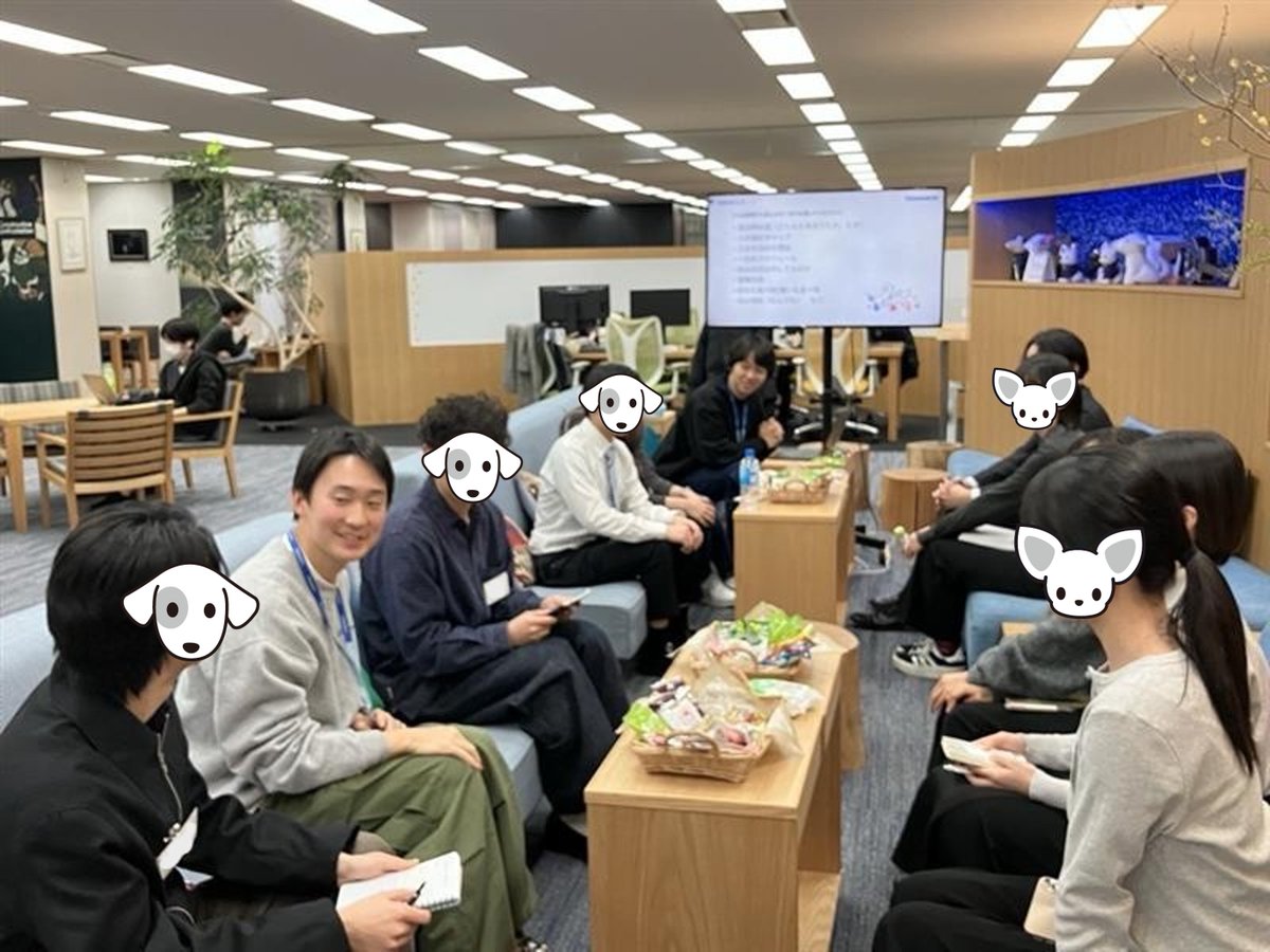 #今週のDA
27卒向け1dayオープンカンパニー「新卒版DAミート」を恵比寿オフィスで開催！
夏に好評だったこちらの対面イベント、この冬再び実施しています☃️

夏とは違い、就活真っ只中という7人の学生さん。