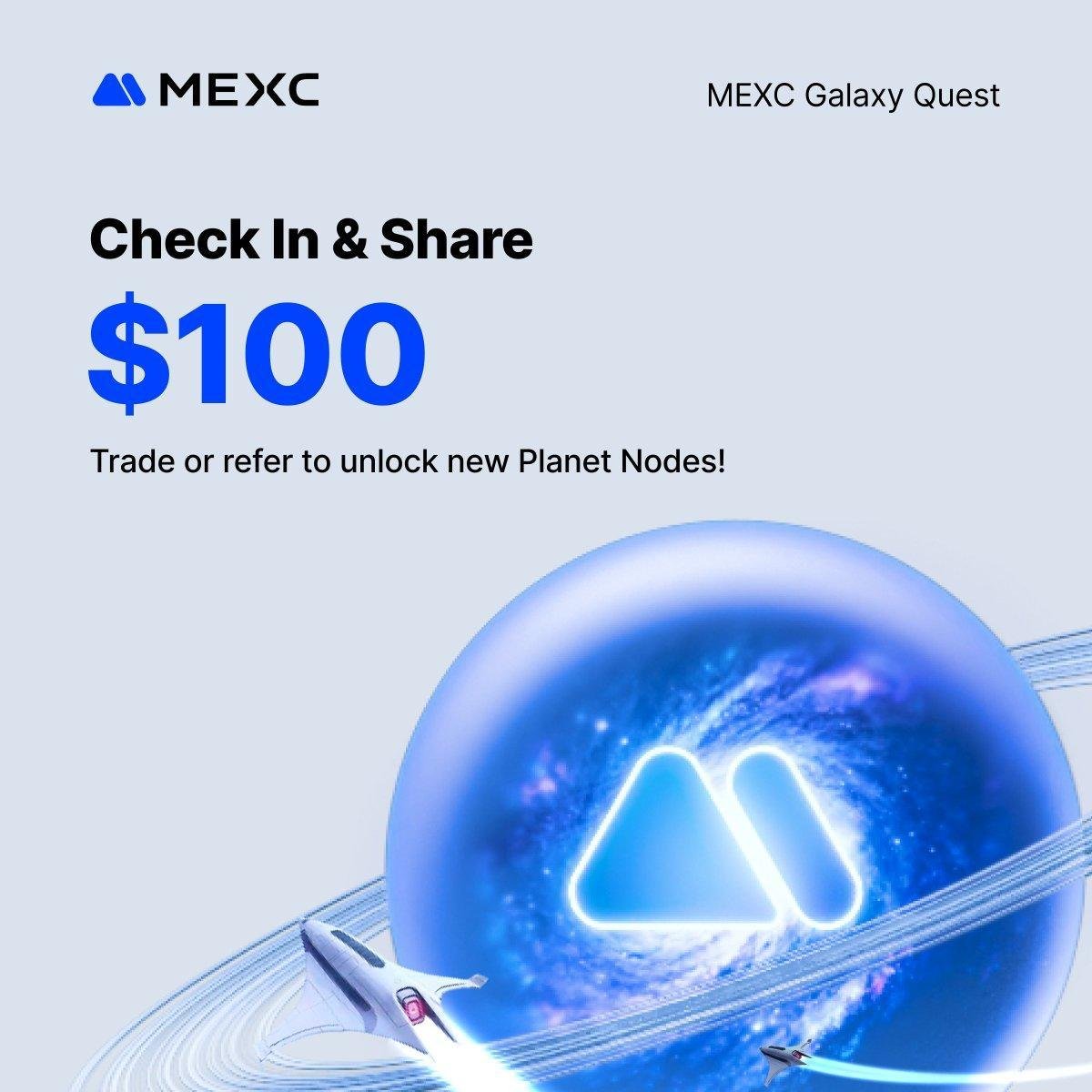 MEXC_Ita's tweet photo. gMEXC ☕️

🚀 Check-in giornaliero Galaxy Quest

🤖 Hai completato il tuo check-in oggi?

👉 Inizia il tuo viaggio e fai il check-in qui: https://t.co/PsTYff1Xam
🌟 Commenta con lo screenshot del tuo check-in
📝 Invia i tuoi dati tramite il modulo: https://t.co/zWI41yybr7

💰 10 vincitori si divideranno 100 USDT
⏰ Entro la fine di oggi.