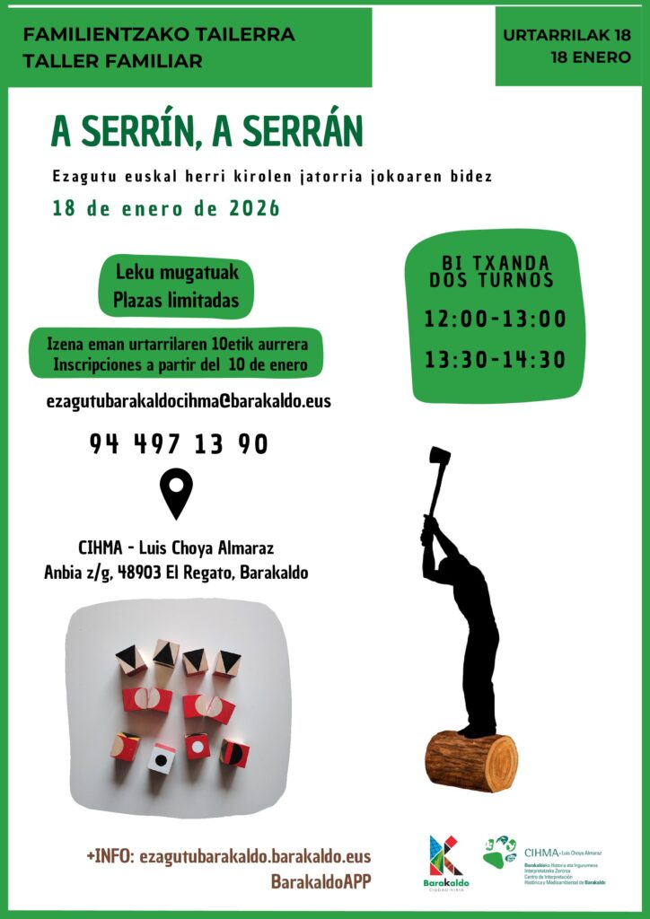 #HerriKirolak gustuko badituzue, plan aparta duzue #igande honetan!!! 🪓🪓
📅 Urtarrilak 18
⏰12:00h / 13:30h (2 txanda)
📌 CIHMA (El Regato, Anbia z/g)
Eman izena!
📞 944971390
📨 ezagutubarakaldocihma@barakaldo.eus