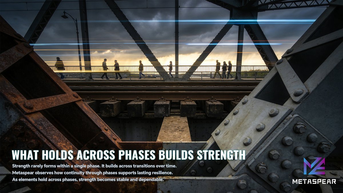 METASPEAR_'s tweet image. 💪 Strength builds through what holds across phases.
🌐 At Metaspear, continuity allows resilience to deepen over time.
⏱ What remains intact becomes dependable.

#Metaspear #EnduringStrength #LongTermView