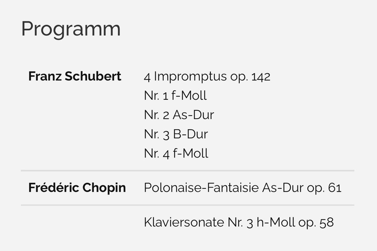 See you at 6pm this evening in Hannover with the Chopin Gesellschaft! 🇩🇪

Very excited to be presenting such a wholesome program for my first recital of the year 🎶

chopin-hannover.de/jahresprogramm…