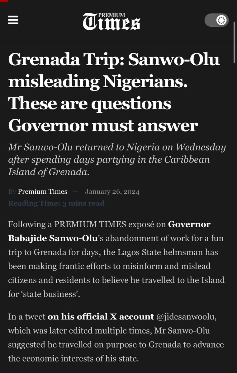 wearegst's tweet image. Around this time two years ago, the Governor of Lagos reportedly spent $132,000 per night to book a resort in Grenada for his friend’s party. That’s on accommodation alone.

During this time, Mandilas in Lagos was burning, but the Governor was literally dancing in the Caribbean.