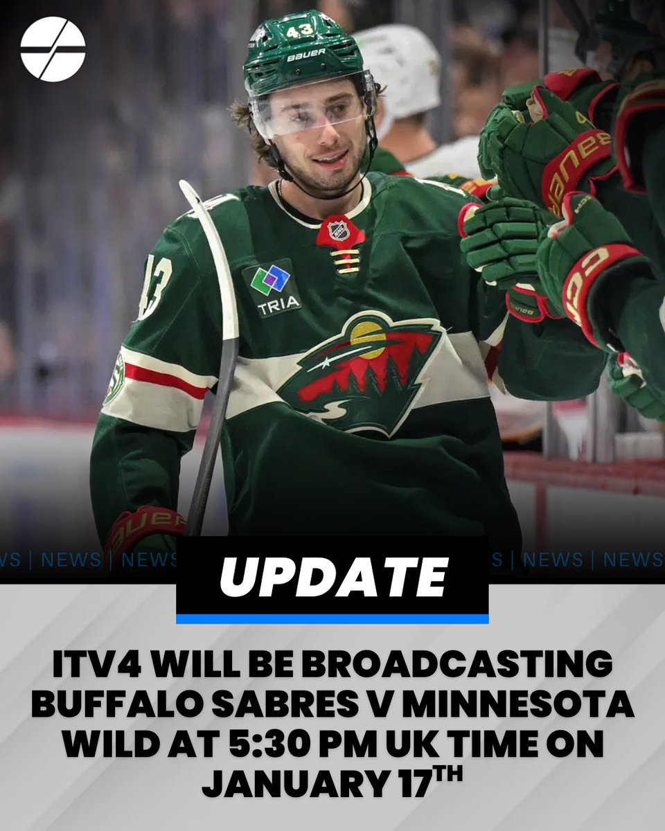 dailyeihl's tweet image. From 5:30pm tomorrow afternoon, UK viewers can tune into itv4 to watch the Minnesota Wild take on the Buffalo Sabres as the first free to watch game for uk viewers this season!