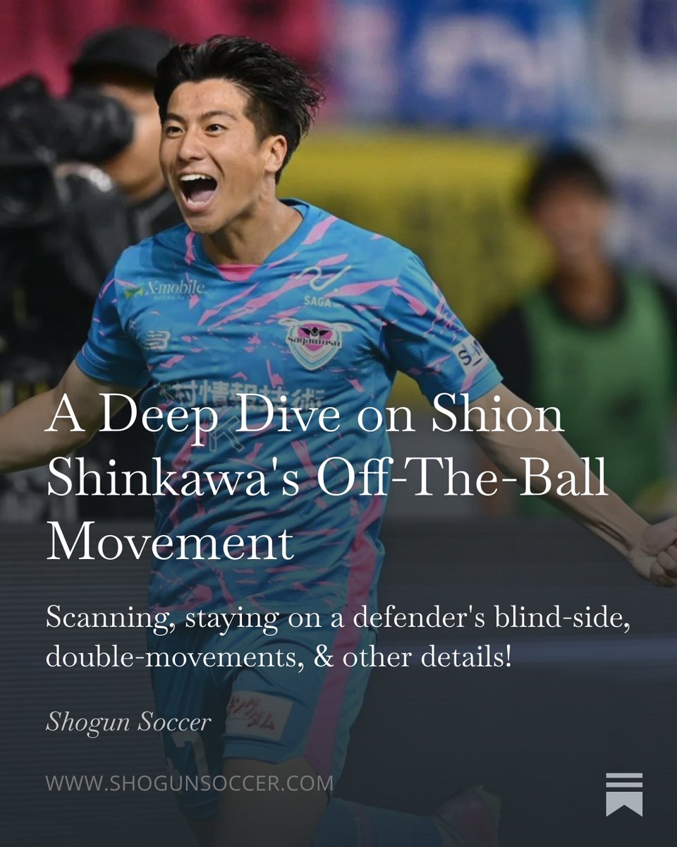 R_by_Ryo's tweet image. A close look at Shion Shinkawa | #新川志音's off-the-ball movement!

The 🆕 Sint-Truiden #STVV 🇧🇪 player is usually an attacking midfielder but played a lot at Striker for Sagan Tosu in 2025. I went into detail on his scanning, timing, etc.

Link 🔗: shogunsoccer.com/p/a-deep-dive-…
