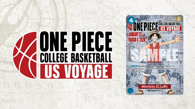 ONEPIECE_tcg_EN's tweet photo. [Website Updated]
Hey One Piece Pirates!
Here’s what is updated this week!

EVENTS:
Championship 26-27 Regionals Season 1
Treasure Cup March 2026 ~

PRODUCTS:
Double Pack Set Vol.9 [DP-09]
STARTER DECK -Egghead- [ST-29]
EXTRA BOOSTER -ONE PIECE HEROINES EDITION- [EB-03]

RULES:
Tournament Rules Manual

FEATURE:
Recommended Decks
 
OTHER:
ONE PIECE COLLEGE BASKETBALL: US VOYAGE

Check it out!
Topics Page Link: https://t.co/x0IGRjUcWK

#ONEPIECE
#onepiececardgame
