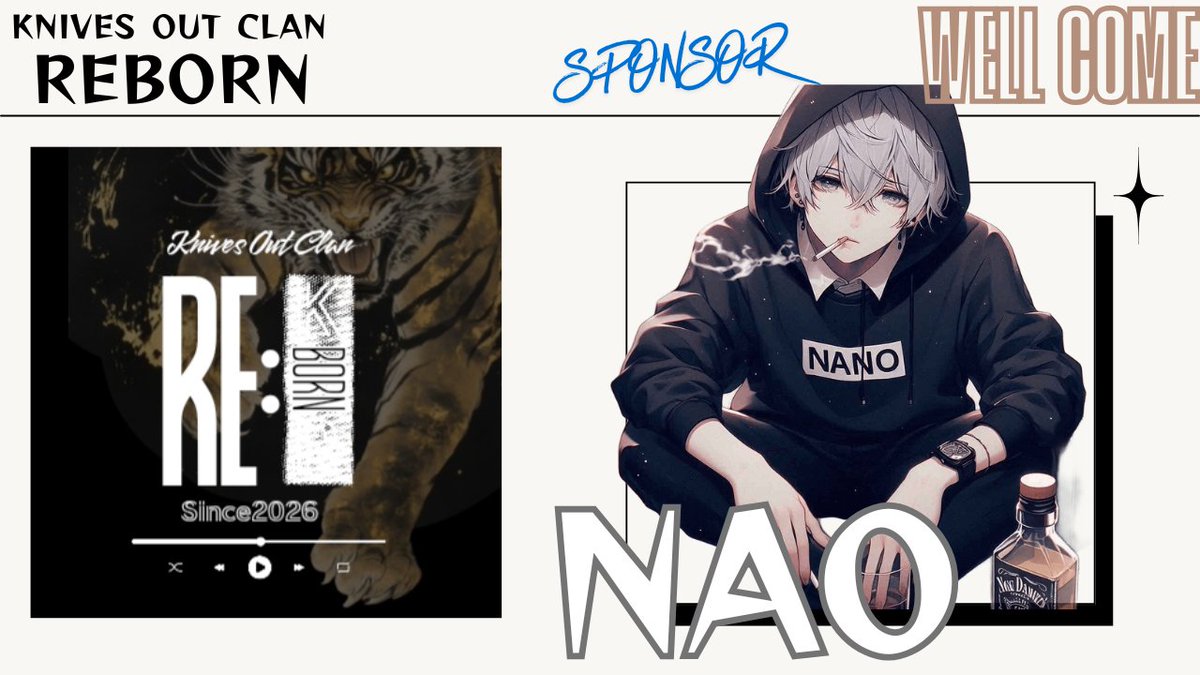 REBORN_koushiki's tweet image. 『REBORN』News

Welcome REBORN!!!

主催者もこなしながら
たまにゲリラ活動等も！

〈面白い事が好き〉との事で
この方もまたあの人に
巻き込まれました😊

[なお]と読みますので
皆様宜しくお願い致します💕

《Spencer》
【七桜】様
@Nao_71218