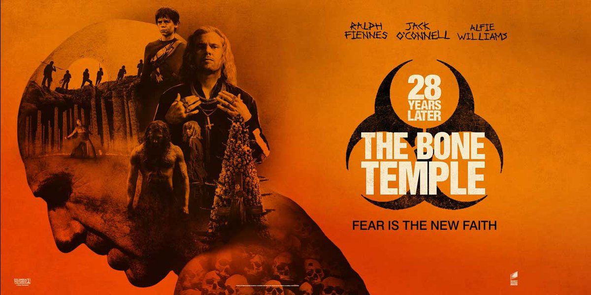 "28 Years Later: The Bone Temple" has Nia DaCosta taking over the director’s chair from Danny Boyle and the franchise remains in masterful hands; she delivers what may be the series' best entry yet. Ralph Fiennes is phenomenal!  #28YearsLaterTheBoneTemple