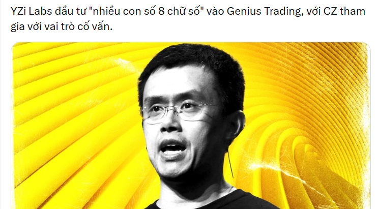 Miss Aster, đừng bỏ qua <a href="/GeniusTerminal/">Genius</a> nhé AE, 2 kèo này CZ đều làm cố vấn, CZ làm cố vấn rất ít kèo.

Join +500 GP:
tradegenius.com/ref/FSHK8B

Campaign 200 triệu GP bắt đầu từ 15/1 đến 16/3/2026 (bắt đầu mới hôm qua thôi, join lợi thế rất sớm)
Điểm phân bổ