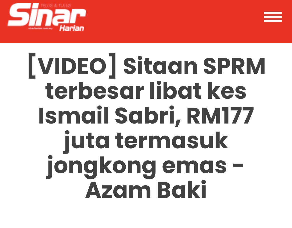 Aisehman's tweet photo. Tolong bagitau @IsmailSabri60 bahawa kedudukan Melayu dan Islam takkan terancam kalau pemimpin umat Melayu Islam berhenti dan bertaubat dari buat kerja-kerja macam RM177 juta ni. https://t.co/M1DWe8Pnsf