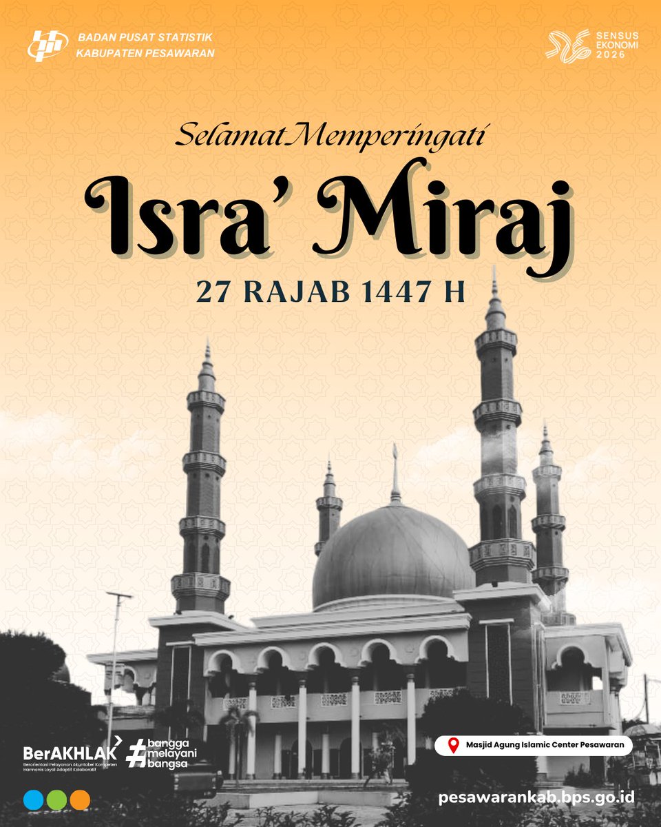 Selamat memperingati Isra Mi’raj Nabi Muhammad SAW 1447 H. Perjalanan suci dari Masjidil Haram ke Masjidil Aqsa hingga Sidratul Muntaha adalah bukti keagungan Allah SWT.

 instagram.com/p/DTj8NsDkSMC/…

#IsraMiraj2026 
#IsraMiraj1447H