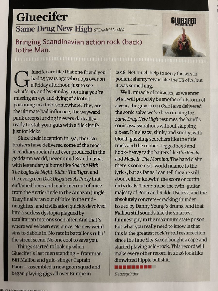 Gluecifer - “Same Drug New High”🔥🔥🔥🔥🔥🔥🔥🔥
open.spotify.com/album/2OR4mYHq…