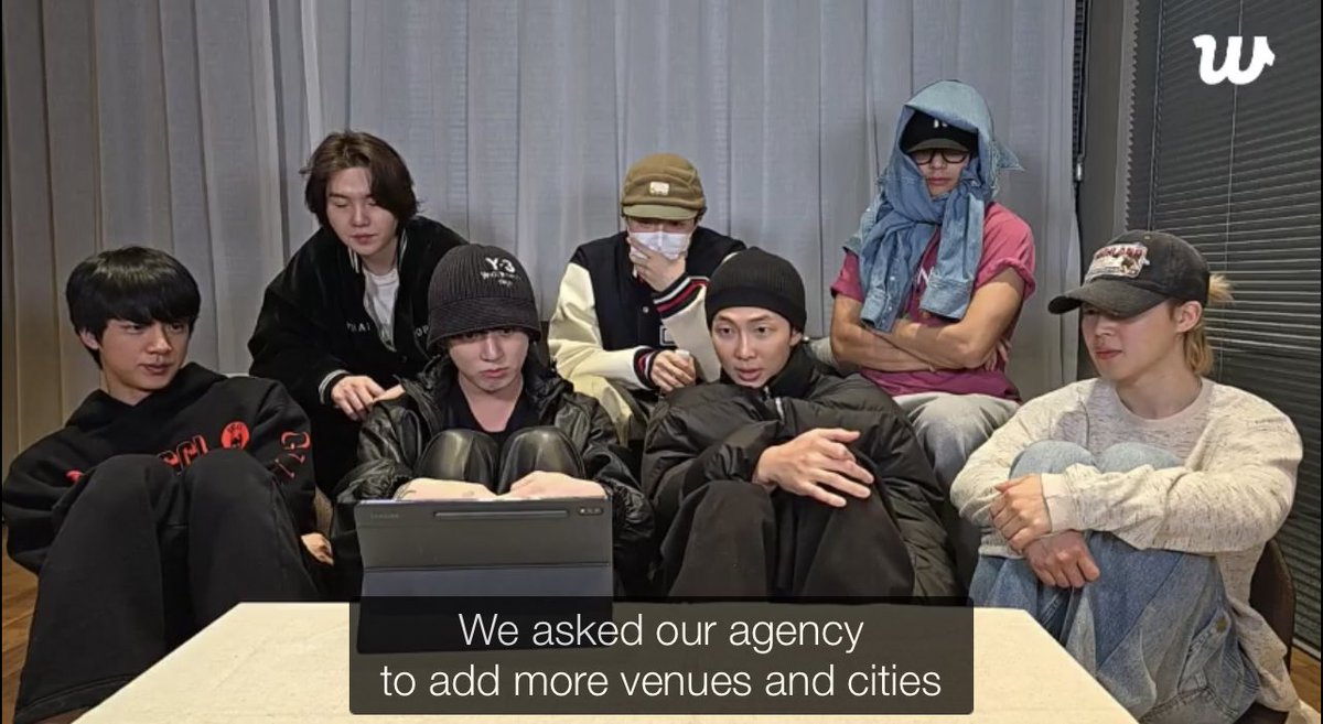 BigHit: "70-an venue buat konser BTS kayaknya cukuplah ya."

Army: "Iya! Iya! Kasihan loh Bangtan pasti capek!"

Bangtan: