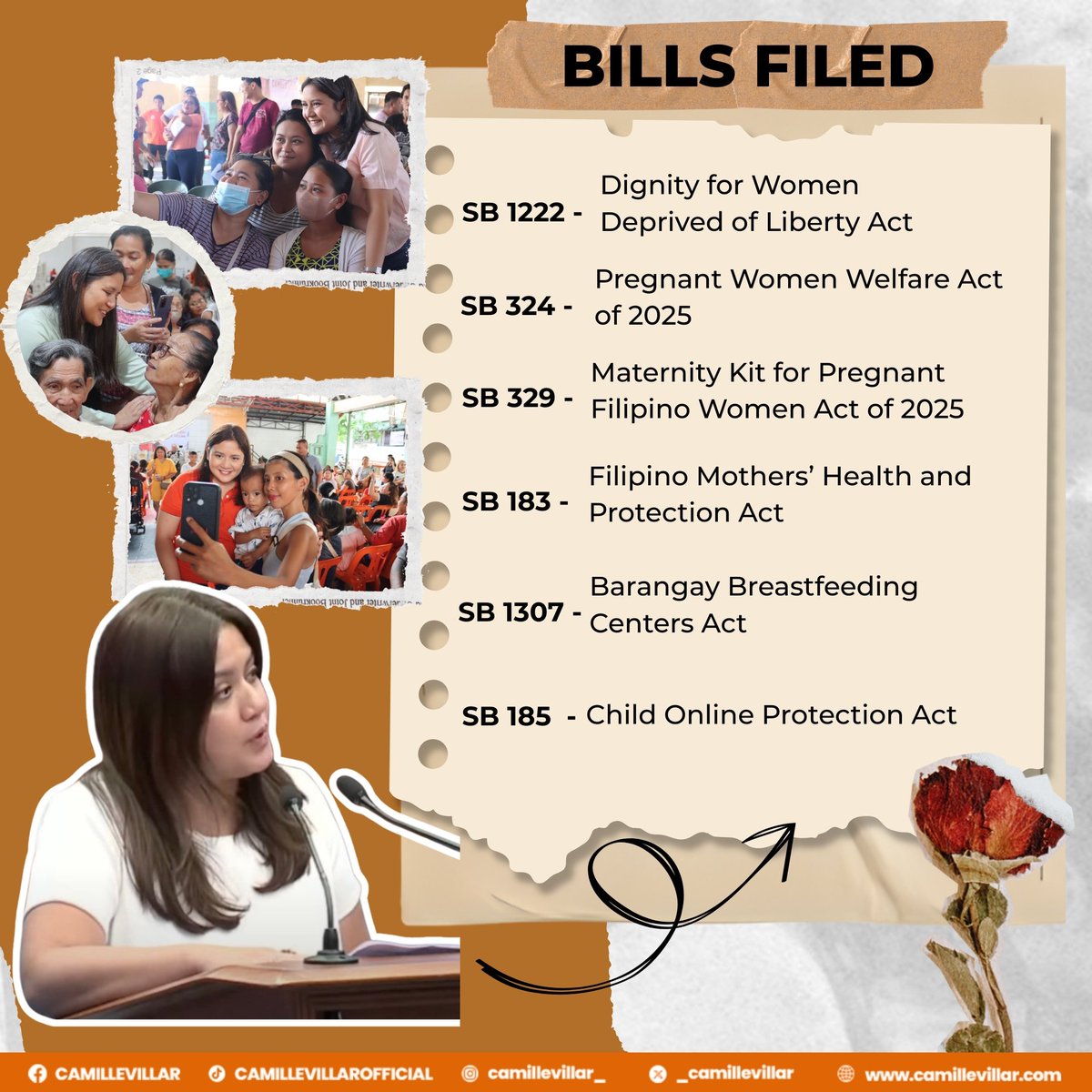 Sa Senado, patuloy nating isinusulong ang mga panukalang batas na nagpoprotekta sa kababaihan at nagpapalakas sa pamilyang Pilipino. Para sa mas ligtas at mas makataong kinabukasan. 🧡

#CamilleVillar #TatakVillar
#Kababaihan #FamilyPH
#WomensRights #MaternityRights
#SenatePH