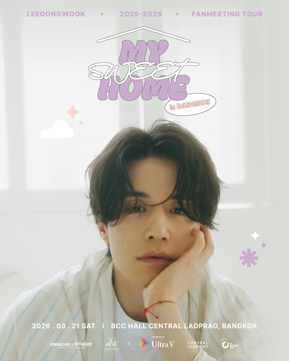 CiShowbiz's tweet image. LEE DONG WOOK กำลังจะกลับมาเจอนอยอีชาวไทยอีกครั้ง ในรอบ 9 ปี
เตรียมพบกับ UltraV presents LEE DONG WOOK 2025-2026 FANMEETING TOUR [MY SWEET HOME] in Bangkok 2026
.
BANGKOK 2026 🗓️ : 21 มีนาคม 2026 (เสาร์)
BCC Hall เซ็นทรัลลาดพร้าว ชั้น 5
—----------------------------
LEE DONG WOOK…