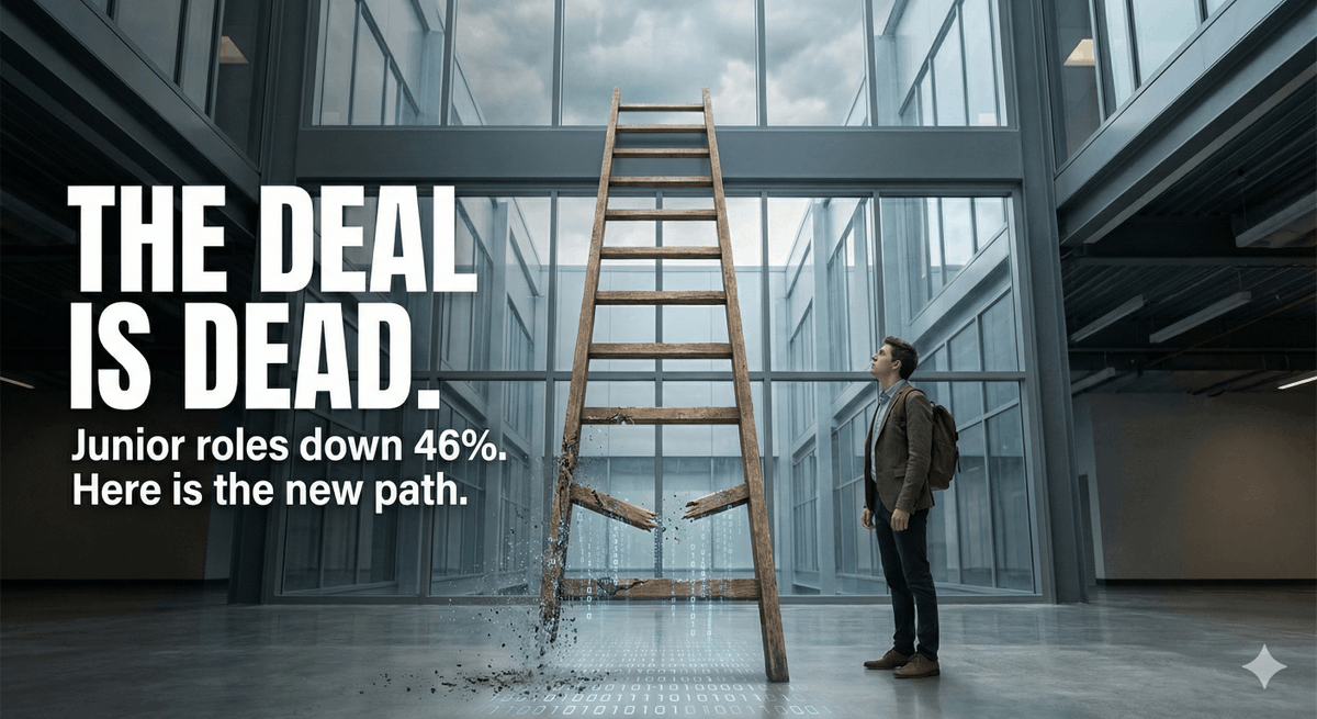 Entry-level tech roles are down 46%. The tasks juniors typically use to learn are being automated. The traditional ladder is gone. Here is how I'd start a #SoftwareDevelopment career in 2026.

denoise.digital/the-disappeara…

#AI #Career