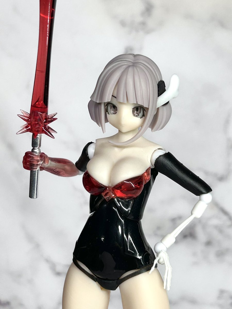 「可動版 「二次元的骨格標本少女 富井アンナ」 表情パーツを作ってみた。 まつ毛眉」|榎木（えのき）ともひで 骸骨少女「富井アンナ」レジン版WEBショップで販売中のイラスト