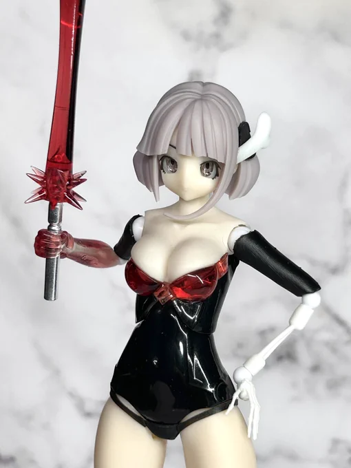 可動版 「二次元的骨格標本少女 富井アンナ」 表情パーツを作ってみた。 まつ毛眉毛は塗装。 #二次元的骨格標本少女富井アンナ #ワンフェス2026冬 #WF2026W