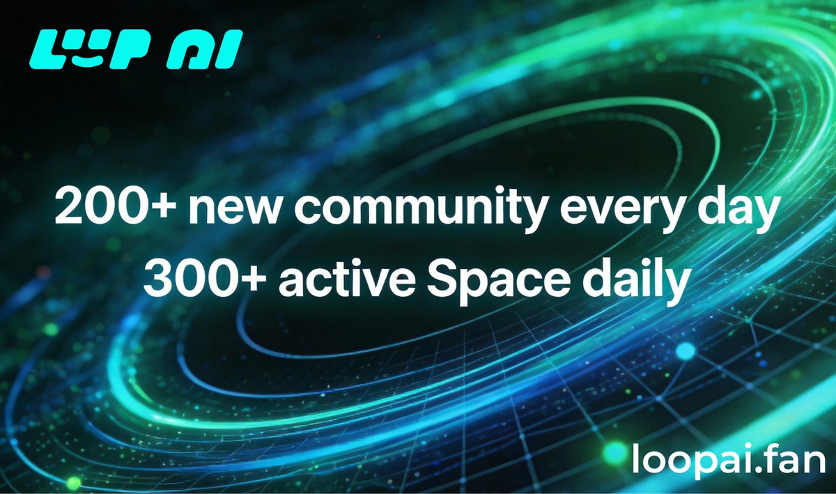 LoopAI_INTL's tweet image. Loop is growing fast.
Jump in, join the conversations,
and build with us on LoopAI 🌀🚀
