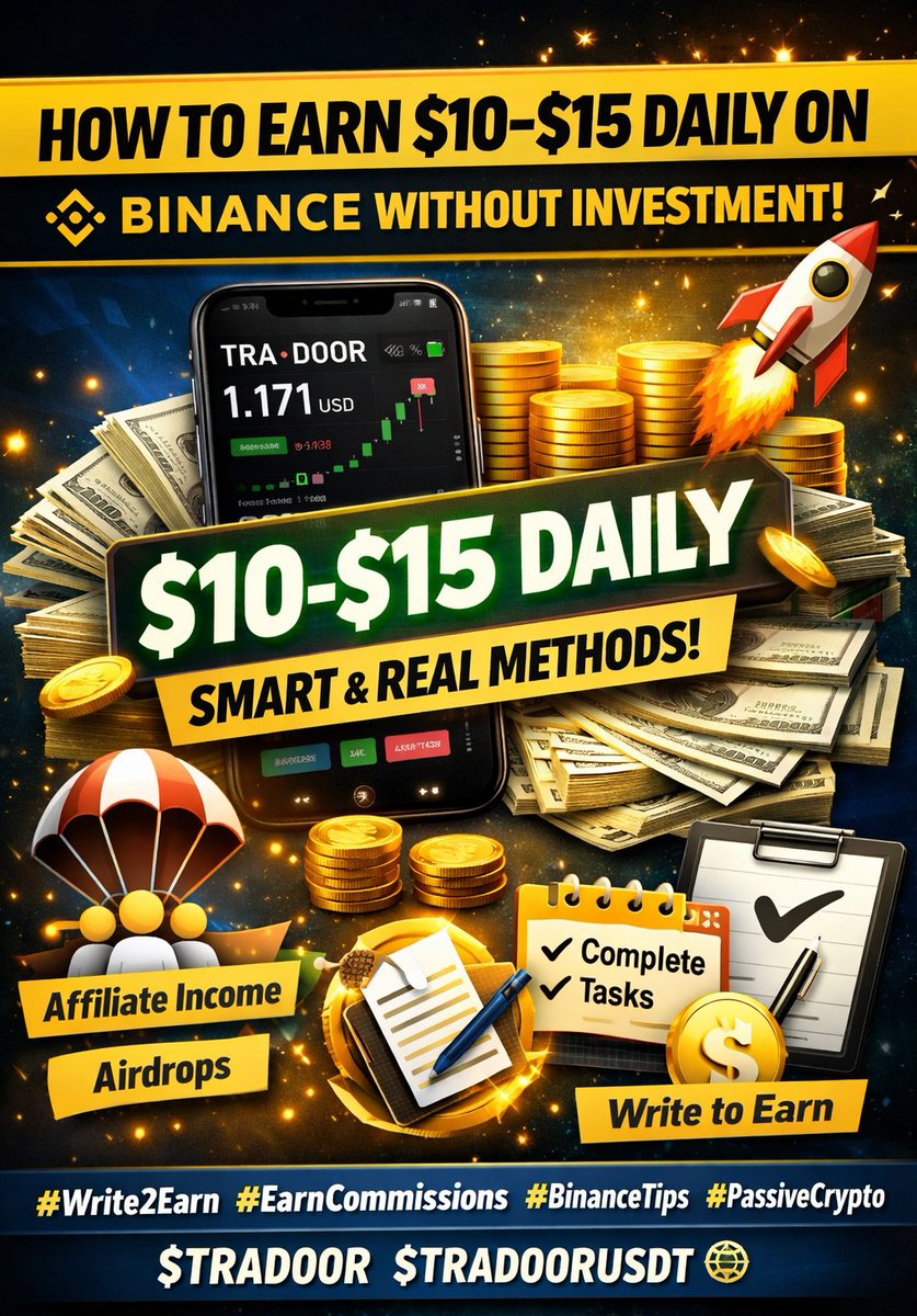 1_cryptolens's tweet image. 🔥 Earn $10–$15 DAILY on Binance — Starting from $0 💰
No trading. No risk. Just smart consistency 🚀
💡 Methods:
• Affiliate income
• Airdrops
• Simple tasks
• Write-to-Earn
From $0 → real crypto earnings 💸
#Write2Earn #EarnCommissions #BinanceTips #PassiveCrypto