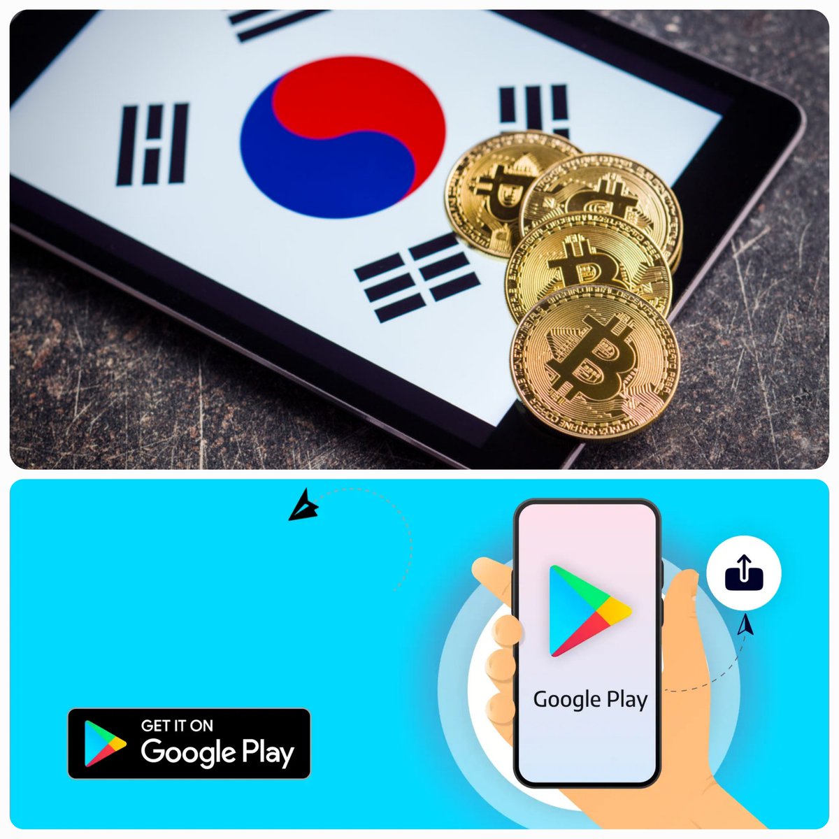 🚨 GOOGLE TO BAN OVERSEAS CRYPTO APPS IN S. KOREA! Starting January 28,  2026, the Google Play Store will block unregistered crypto exchanges  (Binance, OKX, etc.) in South Korea. √ Mandatory VASP: