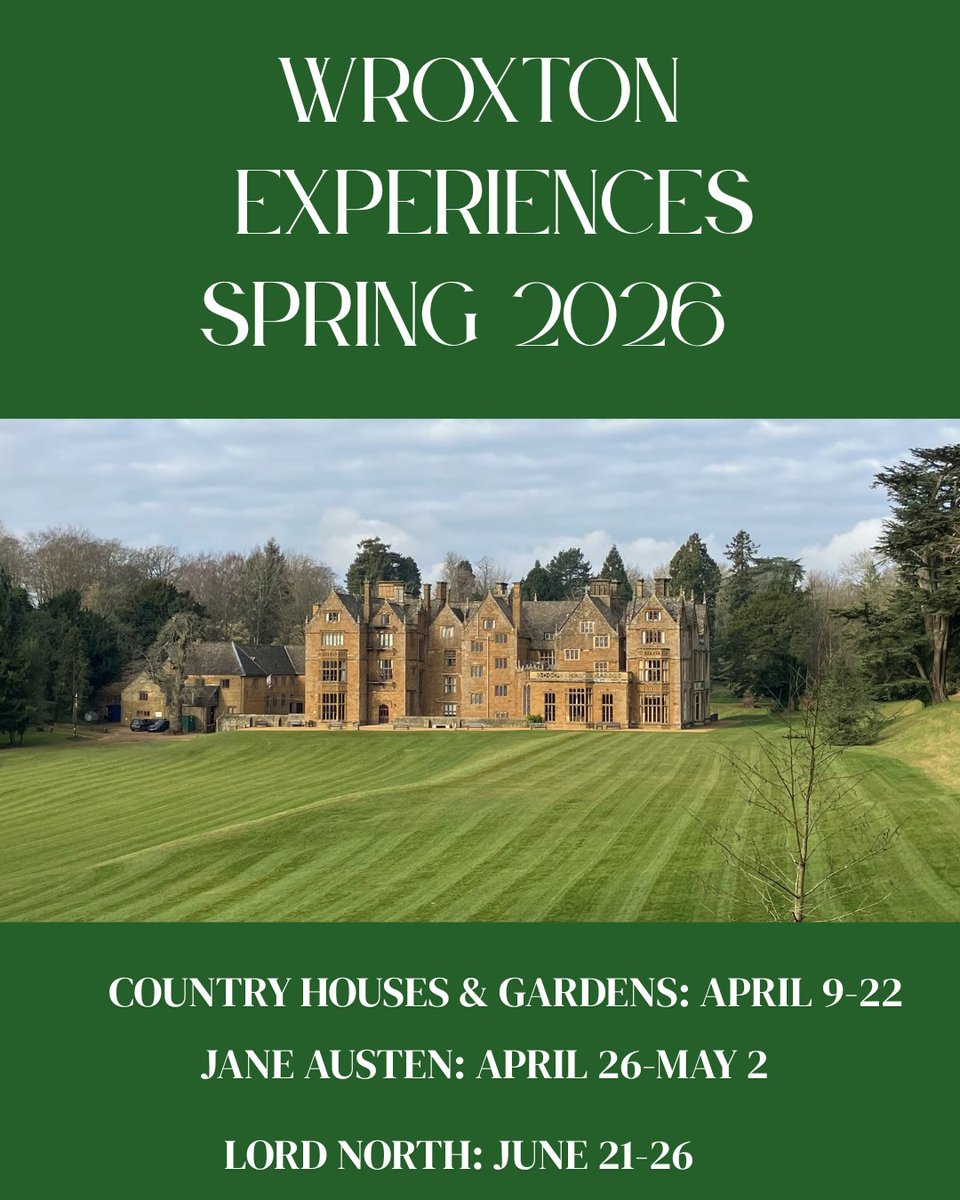 Wroxton College is offering three immersive programs for friends of Wroxton who want to explore history, literature, and culture more deeply. Spend your vacation with Wroxton this Spring - register today! wroxton.college/alumni-communi… #wroxtoncollege