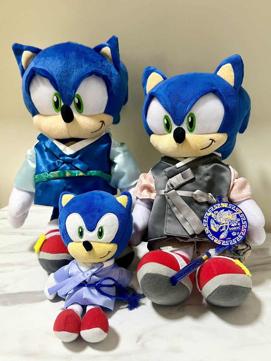 #소닉파란
#ソニかつ

한복을 차려입고 자개장식까지 단 고슴도치들 🦔💙