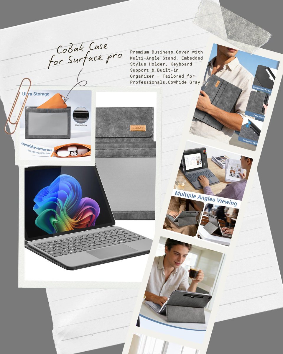 cobakcase's tweet image. 💻 Made for Surface Pro days.

Work, create, relax — all in one place.
A case that moves with your Surface Pro, wherever the day takes you.

How do you use your Surface today? 💭
#cobakcase #SurfaceProtection #surfaceprocase #ipadcase #case