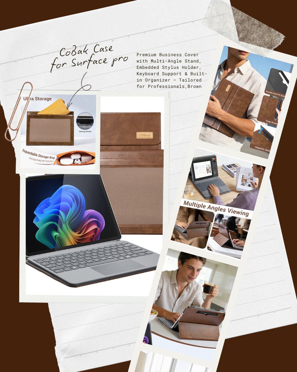 cobakcase's tweet image. 💻 Made for Surface Pro days.

Work, create, relax — all in one place.
A case that moves with your Surface Pro, wherever the day takes you.

How do you use your Surface today? 💭
#cobakcase #SurfaceProtection #surfaceprocase #ipadcase #case