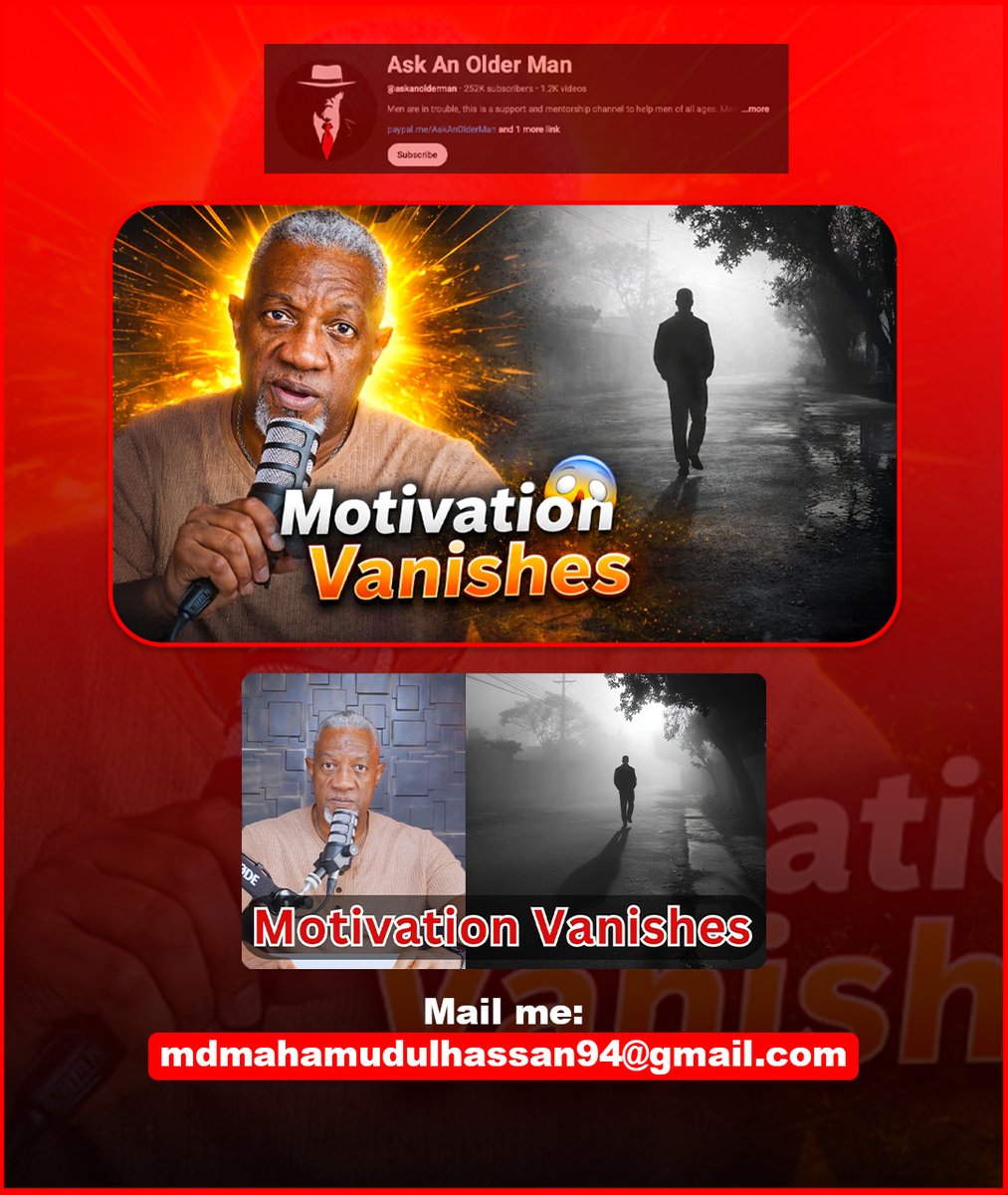 Just redesigned the thumbnail for <a href="/AskAnOlderMan/">Paul Aiken</a> one of the most insightful YouTube channels for life advice, relationship wisdom, and real talks that every man should hear! 💡📈

From relationships to personal growth, this channel delivers honest guidance with heart 🧠🙌  and