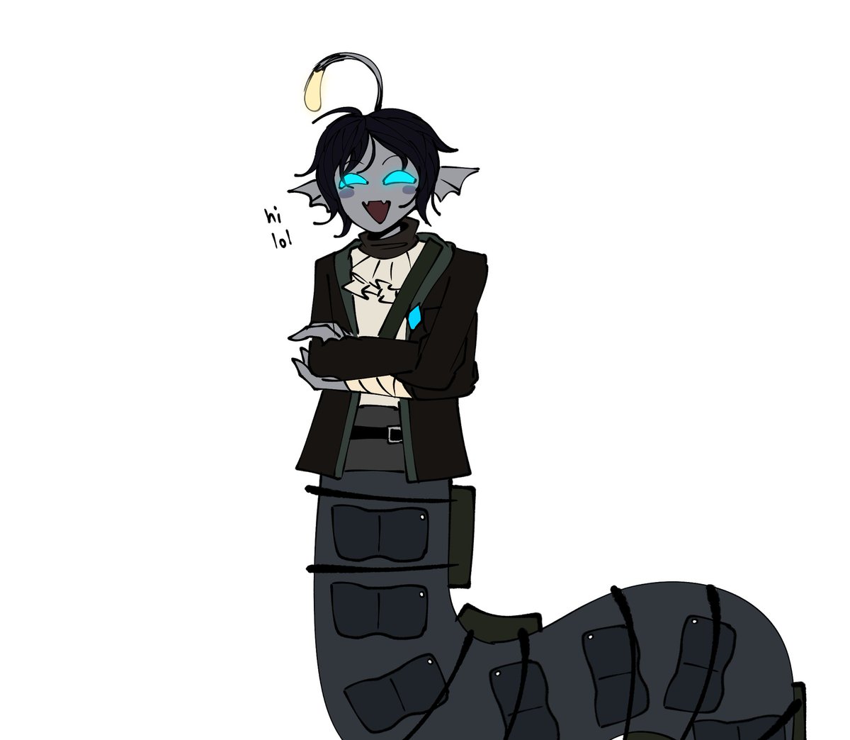 JiDrawz's tweet image. I think drawing the same character over and over again really shows how much ur artstyle improves, so shout out to Sebastian Solace for being my muse