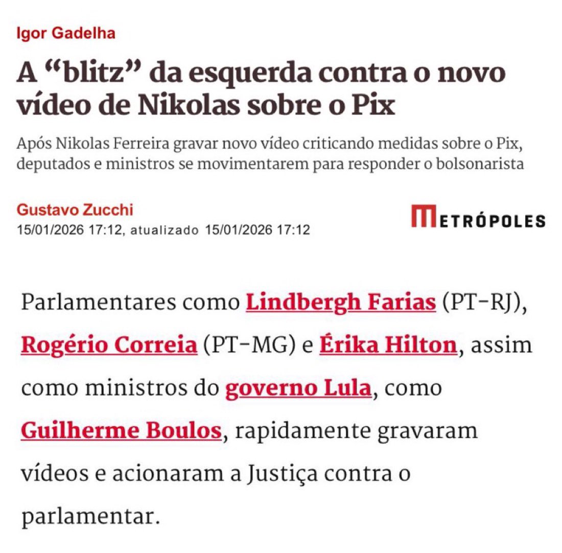 Não refutam uma frase, não corrigem um dado, não enfrentam um argumento. E quando alguém fala fora do script, eles chamam a Justiça. É o desespero dos incapazes.