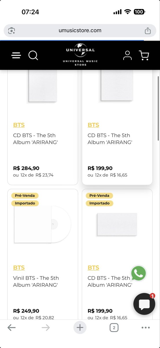 _namjoonboy's tweet image. Cara, é isso, a Universal virou o melhor lugar pra comprar e ainda conta pra eles verem a demanda no Brasil, a Big Hit acertou mais uma vez, que estranho