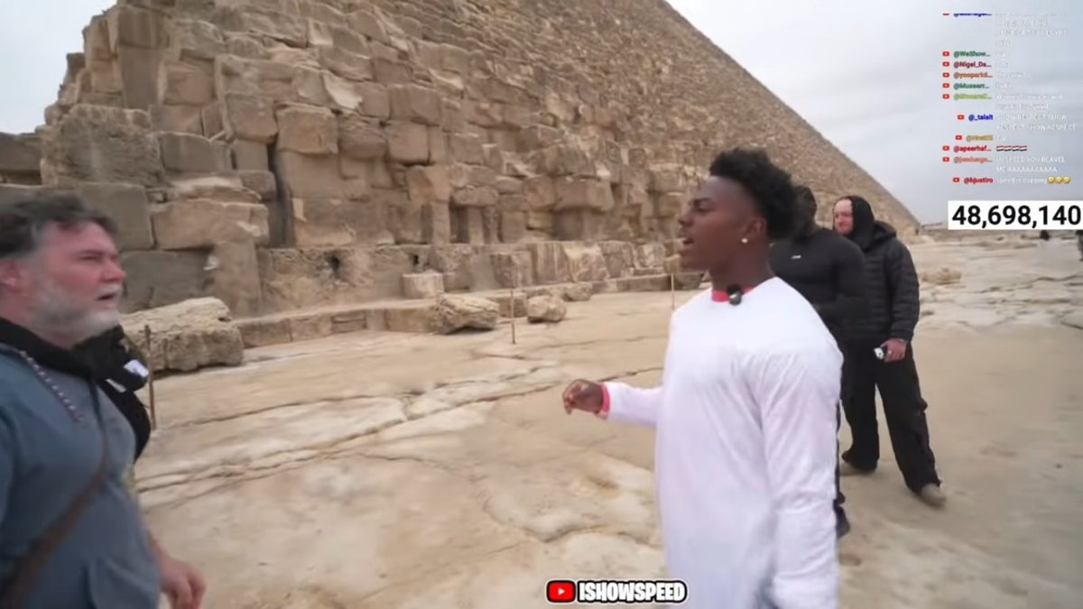 EgyptienProgres's tweet image. Le youtubeur #ishowspeed aux Pyramides