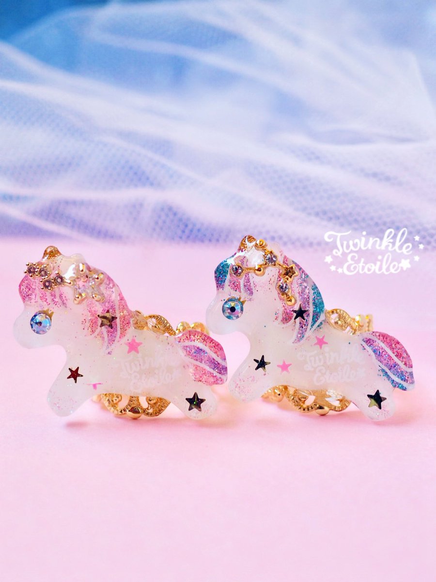 うま（ユニコーン）リング🐎🐎🐎
2026丙午、はじめに何か縁起が良さそうなものが作りたいな、と思って制作しました☺️
「前向きに進んでいけますように💖」の思いを込めて…✨✨✨