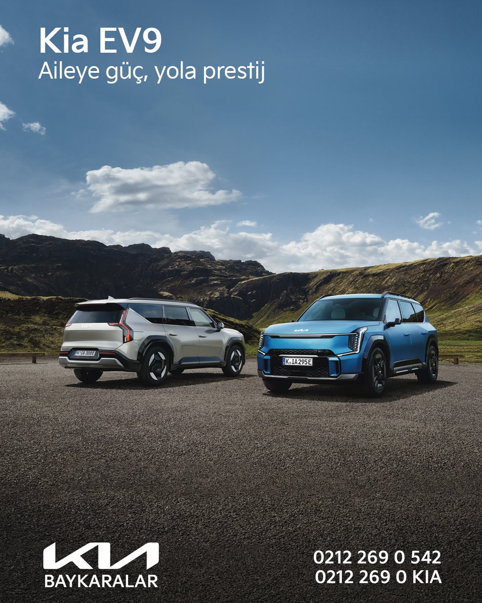 kiabaykaralar's tweet photo. Genişlik, konfor ve teknoloji bir arada.
Aileye güç, yola prestij Kia EV9 ile.

#KiaTürkiye #MovementThatInspires #Kiabaykaralar

📍 İstanbul Levent - 📞 (0212) 269 0 542 https://t.co/KD8GCFd4rW