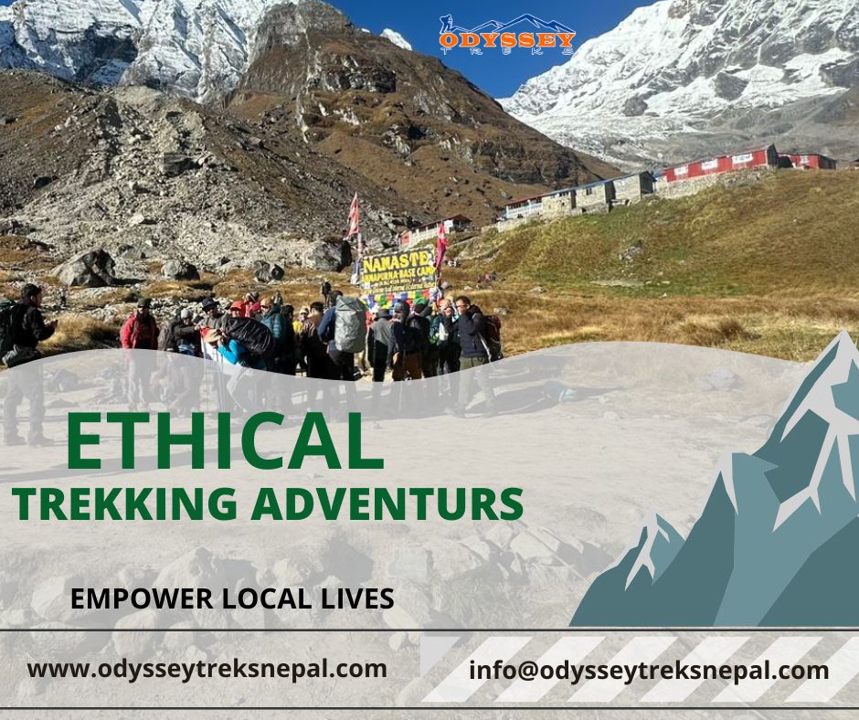 Trek with purpose 🏔️🌱
At Odyssey Treks, every journey empowers local communities, supports livelihoods &amp; protects nature.
Ethical. Sustainable. Meaningful.

🌐 odysseytreksnepal.com
📧 info@odysseytreksnepal.com

#EthicalTrekking #ResponsibleTravel #SustainableTourism