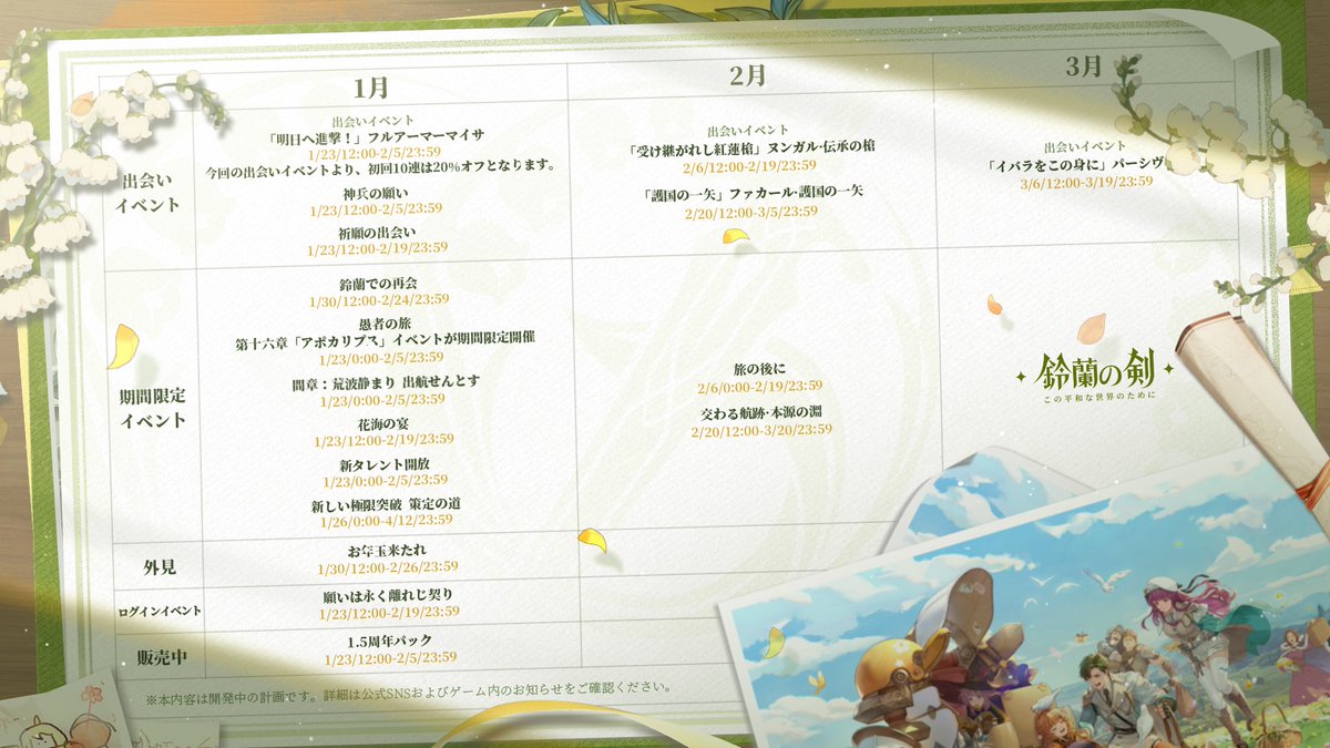 鈴蘭の剣：この平和な世界のために【公式】 tweet media