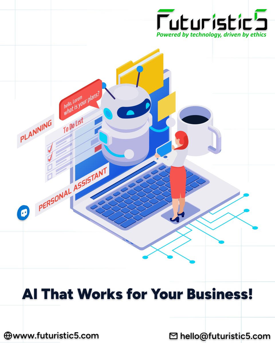 _Futuristic5's tweet image. AI isn’t here to replace people, it’s here to support what they do best. 🤖
From automation to smarter decisions, we help businesses integrate AI that fits real needs.

For IT solutions⬇️
🌐 futuristic5.com
📩 hello@futuristic5.com

#Futuristic5 #AIIntegration #SmartTech