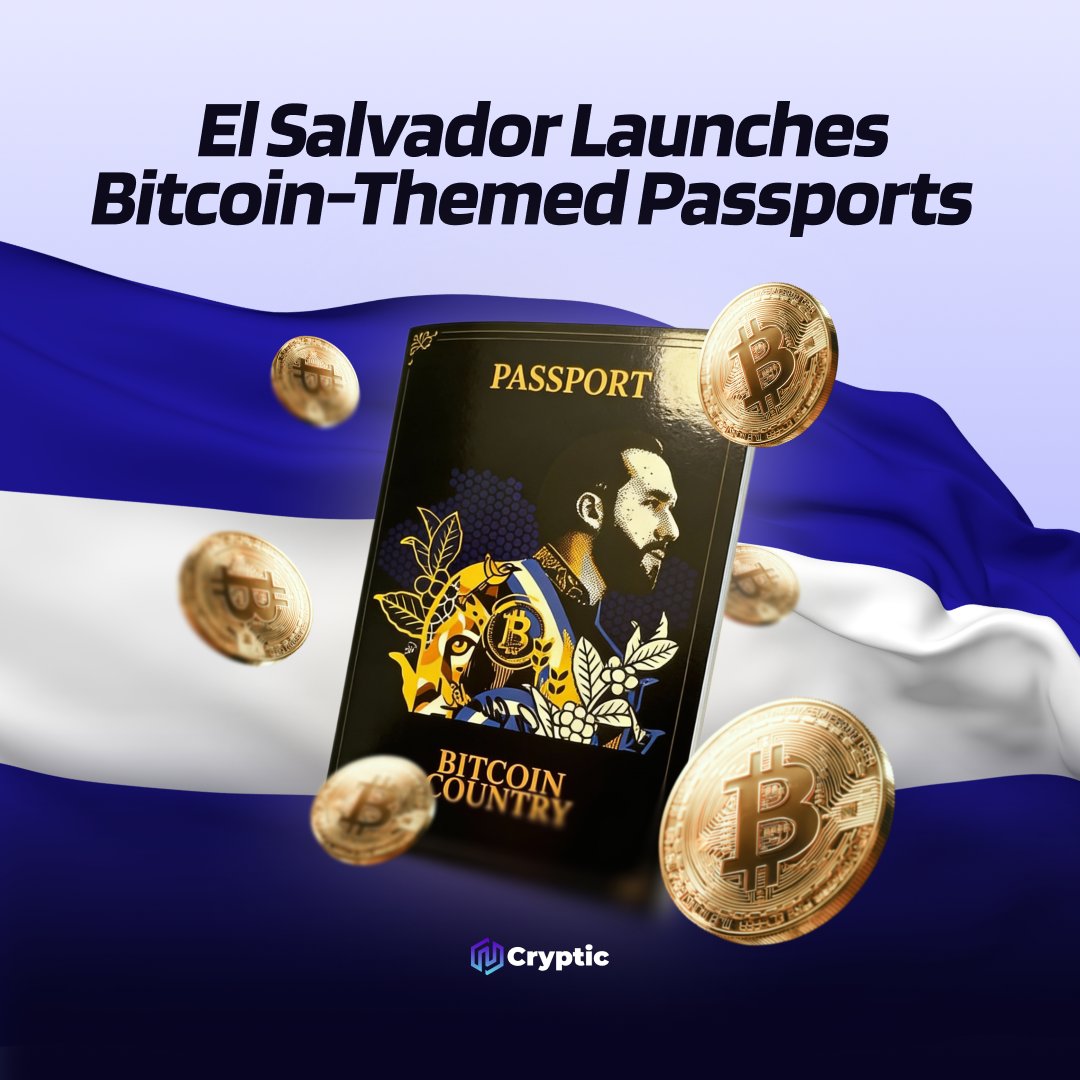 🇸🇻LATEST: El Salvador has introduced “Bitcoin Country” passports to  promote the nation as a global crypto hub and attract tourism, investors,  and entrepreneurs.