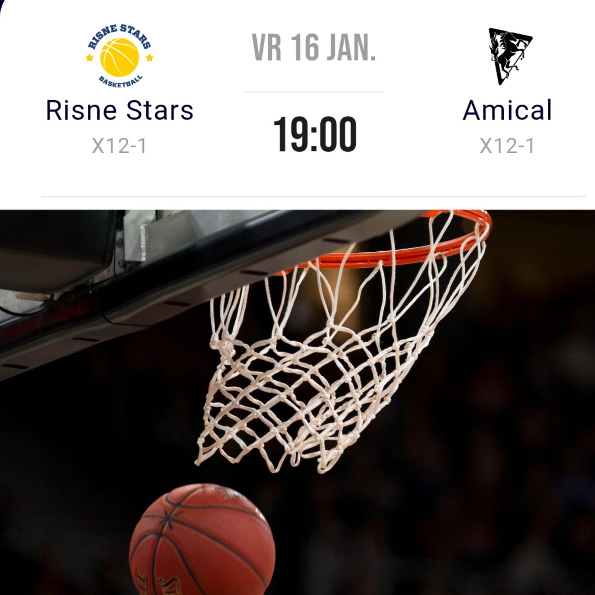 😃 #RisneStars gaat vandaag dan echt starten aan de volgende 🏀🏀seizoenshelft ! ⛹️‍♀️⛹️‍♂️
