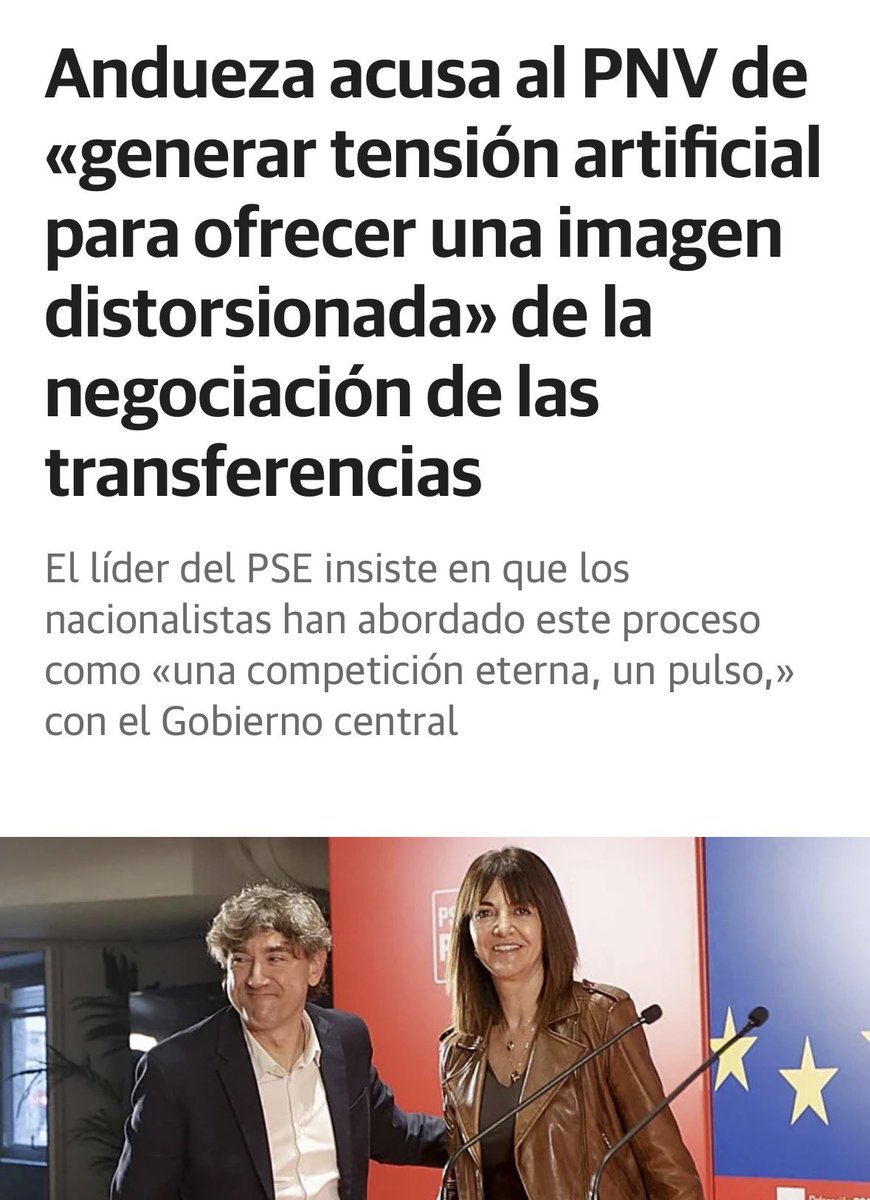 La quitada de caretas de los socialistas vascos está siendo histórica: si fuese por ellos no cumplirían el Estatuto de Gernika jamás.

En Euskadi lo tenemos claro: a Andueza lo único que le importa es la bandera española 🤡🇪🇸
