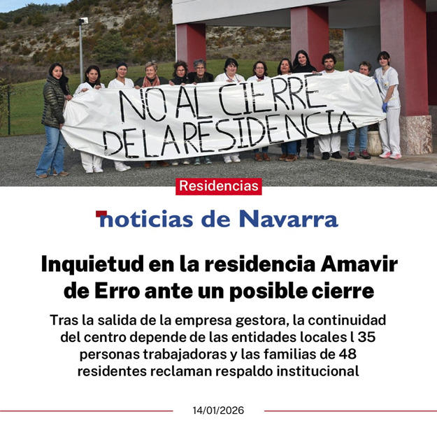 ❌ Denunciamos la situación de la residencia de mayores en el valle de Erro.

➜ Hemos solicitado la comparecencia urgente de la consejera Maeztu en el #Parlamento.

DECIMOS NO A SU POSIBLE CIERRE